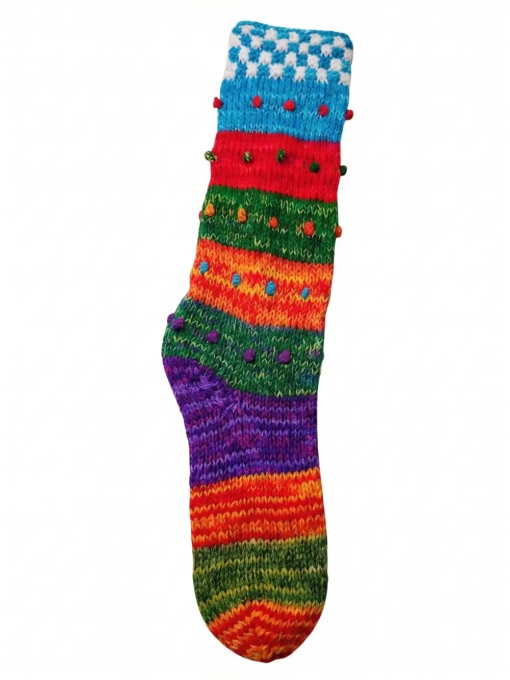Hand-knitted warm winter socks from Cusco
